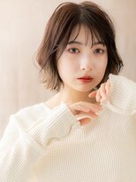 カバーヘア ブリス 大宮西口(COVER HAIR bliss)&nbsp;イヤリングカラー外ハネ切りっぱなしハッシュボブX大宮20代30代