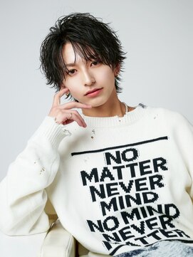 オーシャントーキョー(OCEAN TOKYO) 【大人の色気】コンマバング緩め黒髪パーマスパイラルパーマ