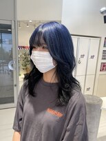 ステラ ヘア デザイン サロン(STELLA hair design salon)&nbsp;ブルーが映えるアンブレラカラー 【由比藤】