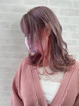 アヴァンス 京橋店(AVANCE) ラベンダーピンクでキュートな仕上がりのインナーカラーピンク！