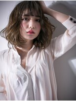 カバーヘア ブリス 大宮西口(COVER HAIR bliss) ミルクティーカラー韓国風抜け感小顔ミディr大宮20代30代40代