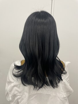 エイト 恵比寿店(EIGHT ebisu) くびれミディアムロングネイビーブルーブラック