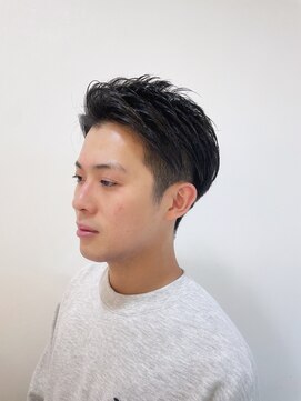ヨシザワインク プレミアム 築地店(YOSHIZAWA Inc. PREMIUM) メンズ直毛ツーブロオールバック刈り上げジェルスタイル