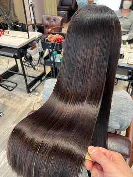 アディクト 東陽町西口(addict) うねりを抑える縮毛矯正＿ダークブラウン＿ロング［東陽町］