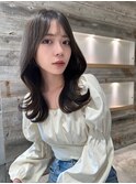 透明感グレージュカラーくびれヘア【肥田亜沙美】