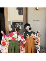 トイトイトイ(toi toi toy)&nbsp;祝卒業袴の着付けとヘアセット☆