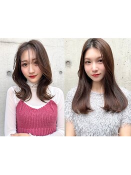 [SNS総フォロワー6万人]艶カラー×顔周りレイヤーカットで小顔魅せスタイル☆美の黄金比!!韓国スタイルも◎