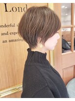 ロンドプロフィール 浦和(Lond profil)&nbsp;大人可愛い20代30代40代黒髪前下がりショートボブ丸みショート◎