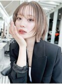 ミニウルフレイヤーカット顔周り前髪韓国ショートボブ/横浜