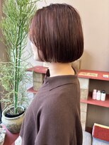 フェンヘアーアイス 中目黒(Fen.hair ici)&nbsp;20代30代40代大人美人小顔ブリーチなし似合わせボブオレンジカラ