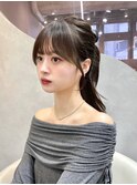 前髪カットお顔周りカットシースルーバング