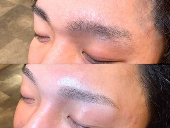 メンズサロン エクシア ブラト(brat)の写真/【メンズ眉カットOKサロン】理容師にしかできない、剃刀で丁寧に行う技術☆プロの理容師にお任せください！