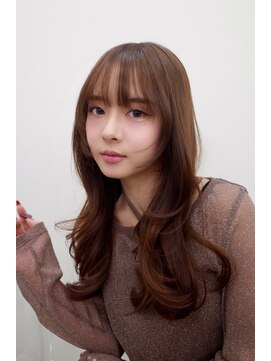 ヒュー 広島(HEW) かわいいシースルーバング韓国くびれレイヤーハッシュカット