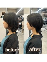 ヘアサロン ドットプラス 町田店(dot. plus) ミルクティーブロンド/ダークブルー/デジタルパーマ/町田