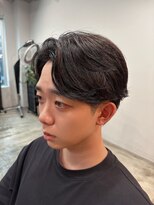 バトー バイ トリコ 船橋北口店(BATEAU by tricot)&nbsp;メンズセンターパート × 毛流れパーマ