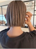 切りっぱなしボブレイヤーボブ髪質改善縮毛矯正