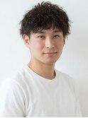 大人ツイストスパイラル×アップバング黒髪ショートツーブロック