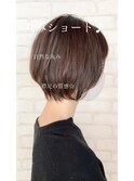 20代30代大人かわいい丸みショート×フォギーベージュ♪