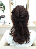☆2段構成くるりんぱ毛先巻きハーフアップ☆