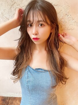 ロンド ラマ 岐阜(Lond bla-ma) インナーカラー×ロング