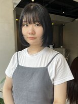 ヘアー アイス ルーチェ(HAIR ICI LUCE) ブリーチなしグレージュボブミニボブ顔まわりカット/中西