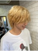 ブリーチX波巻パーマ