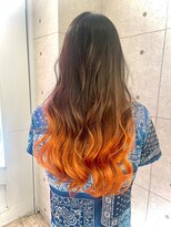 ミズチャーム(Ms.CHARM)&nbsp;グラデーション/オレンジ/ロング