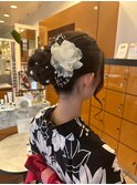 浴衣ヘアアレンジ×20代甘めアップスタイル