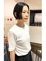 アクシス 栄店(`AXIS)&nbsp;AXIS柴山　パツンライン艶感ショートボブスタイル