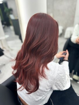 アルドーレフィエロ シンサイバシ(Ardore fiero shinsaibashi) ブリーチなしダブルカラー☆ピンクベージュ