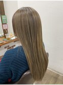 白髪ぼがしのバレイヤージュカラー