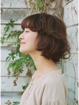 フレア 心 武庫之荘(flare) ★前髪イメチェンこなれミディレイヤーボブルフネビージュ小顔