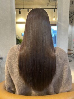 パル(PARU)の写真/《ケア縮毛矯正/ケアプロ使用》まるでシルクのような柔らかい手触り♪美しさに感動の髪質改善を体感して◎