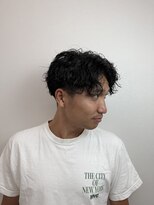 ステージ(STAGE)&nbsp;波巻きスパイラルパーマ　センターパート　本厚木メンズサロン