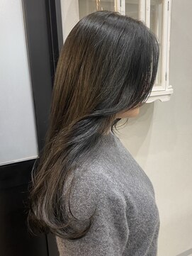 カモン(CAMON) 艶ダークトーン×顔まわりレイヤーロング