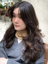 ピークアブー 原宿ハラカド(PEEK-A-BOO) 海外風レイヤーロングミディアムハッシュカットデシタルパーマ