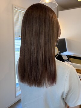 ミルヘアデザイン(mil hair design) グレージュ 艶髪 髪質改善 ブリーチ ピンクベージュ 韓国風
