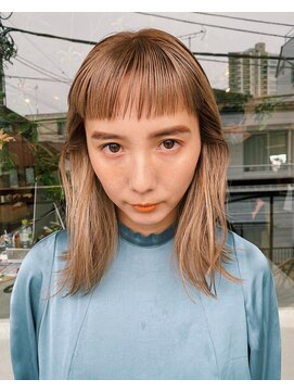 ソワ オモテサンドウ(SOIE OMOTESANDO) 【SOIE】眉上バングがお洒落なミディアムボブ