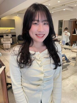 リタ(LITA) 【LITA】ダークグレー ロングレイヤー 顔まわり ◇奥村