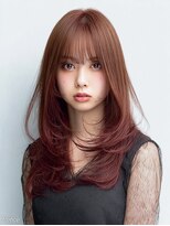 ダル 渋谷/表参道(DAL.)&nbsp;ボルドーカラー艶カラーレイヤーカット顔周りレイヤー