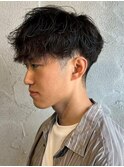 MEN’S/リバースセンターパート/ニュアンスパーマ/新宿