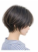 【50代60代】前下がりショートボブ/アッシュブラウン/白髪染め