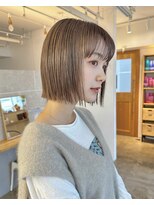 サンド クリア 横浜本店(sand clear)&nbsp;あごラインヘイリーボブ/透明感カラー