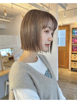 サンド クリア 横浜本店(sand clear) あごラインヘイリーボブ/透明感カラー