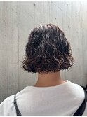 ボブパーマ強めパーマスパイラルウェーブヘア