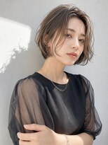 アッシュ 学芸大学店(Ash) ボブ/大人女性/グレーアッシュ/白髪ぼかしハイライト/脱白髪染め