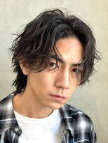 フィフス 札幌大通(fifth)&nbsp;無造作シャドウパーマの王道センターパートスタイル◎