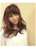 【morio 池袋】甘めバング×柔らかナチュラルロング