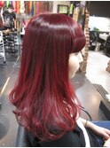 レッド系ヘアカラーTRICKstyle!