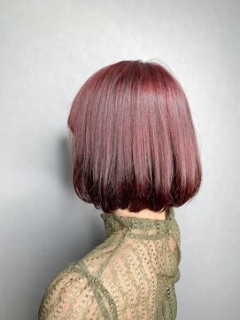 ワット 新宿店 ☆内巻きボブ×プラムレッド☆【担当DAIKI】